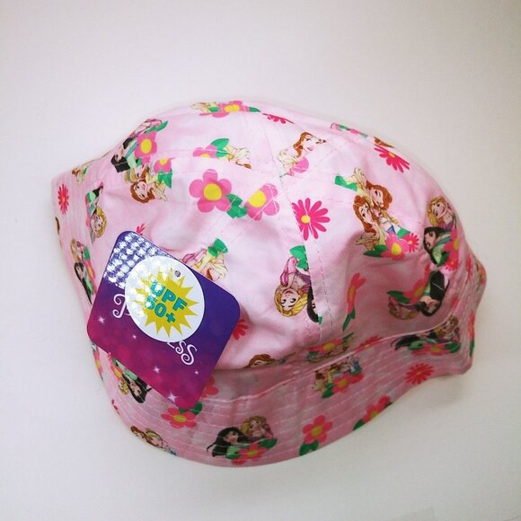 Disney Princess Pink Bucket Hat With Strap Toddler Size UPF 50+ - Picture 3 of 6